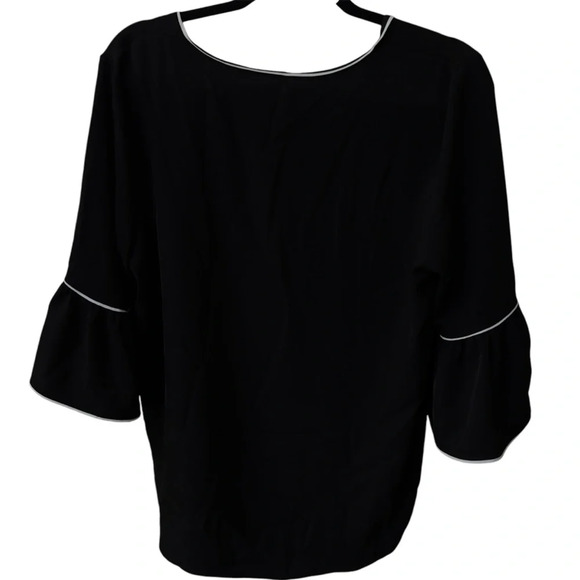 Calvin Klein Cascading Bell Sleeve Blouse - Picture 4 of 6